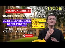 Delhi University Simulated rank list out  | Safe Simulated rank to get Delhi university #du #cuet