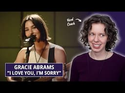 First time hearing Gracie Abrams! Reaction and Vocal Analysis feat. "I Love You, I'm Sorry" LIVE