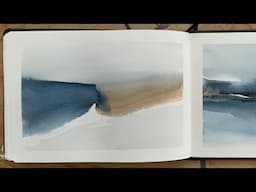 Semi abstract watercolour landscape #aquarelleart #minimalistart #simplewatercolor #art #watercolor