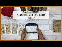 $850 CASH STUFFING | AUGUST 2024 | EVERYDAY CASH WALLET | VARIABLE EXPENSES | ROLLOVER CHALLENGE