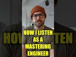 How I Listen as a Mastering Engineer #mixing #mastering #studio