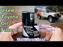 Toyota Oil Filter 90915-YZZD3, Toyota Oil Filter Cut Open