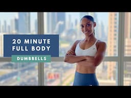 20 min Full Body DUMBBELL Workout (KNEE FRIENDLY & ALL STANDING)