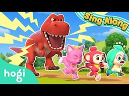 T-Rex in Wonderville 🦖｜Sing Along with Hogi｜T-rex Has Big Feet. Run, Run, Run Away!｜Hogi Pinkfong