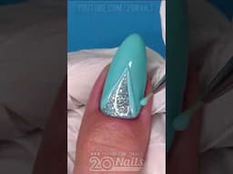 Easy Nail Art using Glitter and Building Gel #tutorial #nailart #20nails #shorts