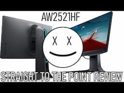 BEST GAMING MONITOR ?!? | Straight To The Point Review | Alienware AW2521HF