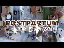 POSTPARTUM CLEAN WITH ME | MOM LIFE CLEANING MOTIVATION | FALL CLEAN WITH ME! | Lauren Yarbrough