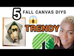 DOLLAR TREE FALL DIYS USING CANVASES/ TRENDING DIYS