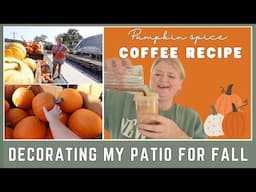 Decorating my patio for FALL 2024 part one + a yummy PUMPKIN SPICE coffee recipe