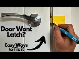 How to Fix a Door that Wont Latch - Easy Fix Anyone Can Do