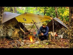 Bushcraft Tarp Camping Solo Overnighter