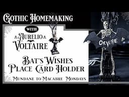 Halloween Dinner Party Place Card Holder - Bat's Wishes