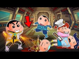 Light Warrior Shinchan Absorbing Powers In Super Sus 😱🔥 | Shinchan Among Us 3D | Funny Game 😂