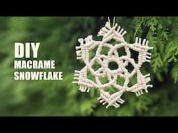 DIY Christmas Ornaments Macrame Snowflake Tutorial ❄️