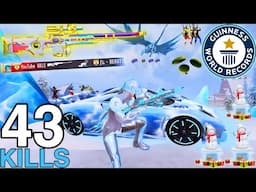 43 KILLS!🥵 MY BEST SNIPER AWM GAMEPLAY in ICE FRONTIER MODE 🔥 PUBG Mobile Bgmi