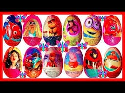 12 huevos sorpresa de Masha y el oso Barbie Peppa Pig patrulla canina frozen disney de chocolate