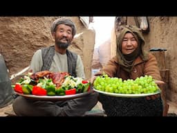 Old Age Couple Are Cooking Oil Sokhari | Cave Life style