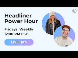 Weekly Live Power Hour with Headliner #Headliner #podcasting101 #podcastinghelp