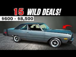 15 Owner-Sold Classic Cars: Priced from $600 to $8,500!