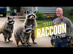 Tiny Raccoon Tenants | Wildlife Control Arrives at Raccoon Family's Home