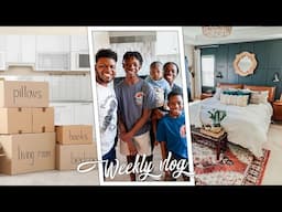 WEEKLY VLOG | HOUSE UPDATE + MOVING ALL OUR FURNITURE IN OUR DREAM HOME + DECORATING OUR NEW HOME