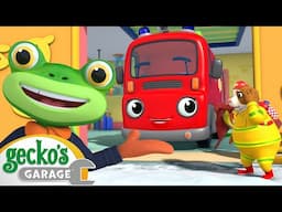 Gecko Helps a Frozen Firetruck | Gecko's Garage Stories and Adventures for Kids | Moonbug Kids