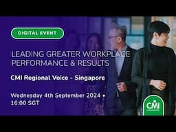 Leading Greater Workplace Performance & Results