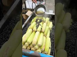 Amazing Hot Stone Steamed Corn in Taiwan