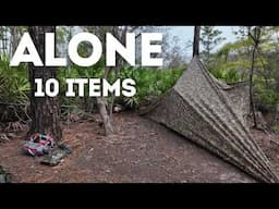 5 Day No Food No Water Survival Challenge Using 10 Items from ALONE Gear List