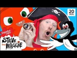 Embrujadora Canción Pirata de Halloween + MÁS para niños con Steve and Maggie Español Latino