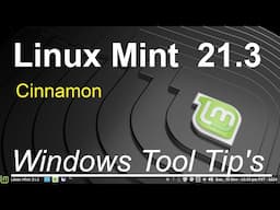 Linux Mint 21.3 - Cinnamon - Windows Settings Tool Tip's.