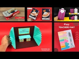 6 Best DIY = Teachers Day Card handmade | Teacher's Day Special | Greeting Card for Teacher