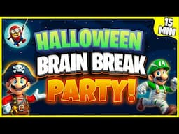 Halloween Brain Break Party | Halloween Games For Kids | Halloween Freeze Dance | Danny Go Noodle