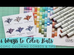 Six Ways to Color Bats | Copic Coloring Combos & Tips | Lawn Fawn Stamps