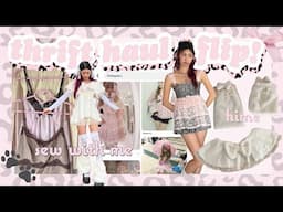 🎀🛒THRIFT HAUL + FLIP 🐾 sew with me, hime gyaru/kaji +pinterest inspired ⋆. 𐙚˚