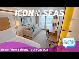 Icon of the Seas | Ocean View Balcony Stateroom Tour (Cat D2)