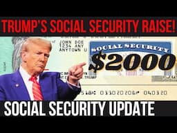 $2000! TRUMP'S NEW SOCIAL SECURITY PROPOSAL FOR INCREASES! SSA SSI SSDI Payments | Social Security U