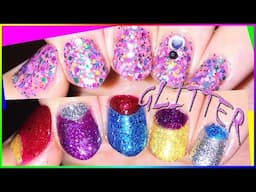 Very easy and GLITTER filled step by step nail tutorials for beginners!