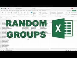 How to randomly sort people into groups in excel | Lambda