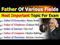 Fathers of Various Fields MCQs | List of Father’s of Different Fields | General Science MCQs #gk