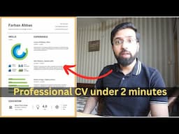 How to Make professional CV under two minutes | Microsoft Word