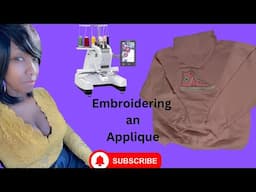 Watch as I Embroider an Glitter Applique on the back of a Hoodie.