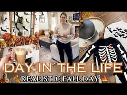 FALL DAY IN THE LIFE 2024/COZY FALL MORNING ROUTINE AS A MOM OF 3/OCTOBER VLOG + HALLOWEEN HAUL 2024