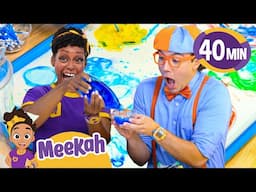 Meekah & Blippi's Crazy Color Milk Experiment | Educational Videos for Kids | Blippi & Meekah TV