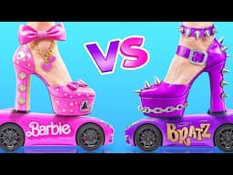 Barbie vs BRATZ! Extreme Makeover into Mini Cars!