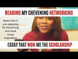 Reading My Chevening Relationship Building Essay That Got Me The Scholarship |Chevening Essay Sample