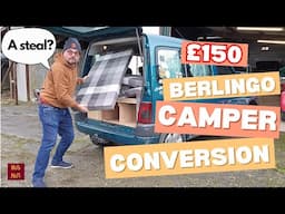 Berlingo Microcamper conversion for £150?! Did I get a bargain? Boot jump time!