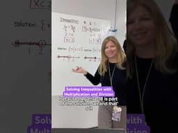 Solving inequalities with multiplication and division! #iteachalgebra #math #iteachmath #algebra