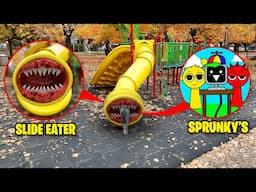 Drone Catches SLIDE EATER EATS HORROR SPRUNKI!! (ON CAMERA)