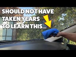 The EASIEST Way To Clean The Inside of Your Windshield (No More Wrist Pain!)